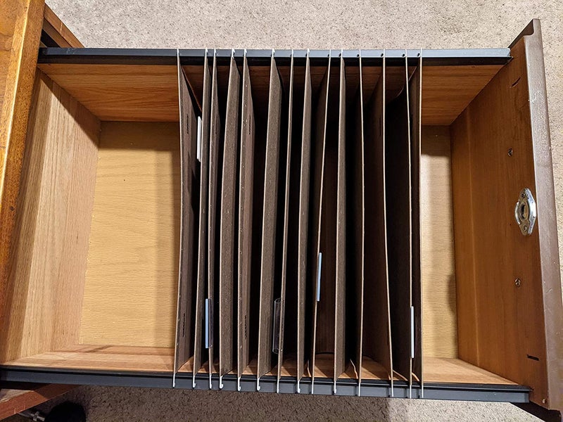 Custom Accents PVC Hanging File Rail for 1/2 Drawer Sides 2 Feet Long Black (Sold in Pairs) - Image 3